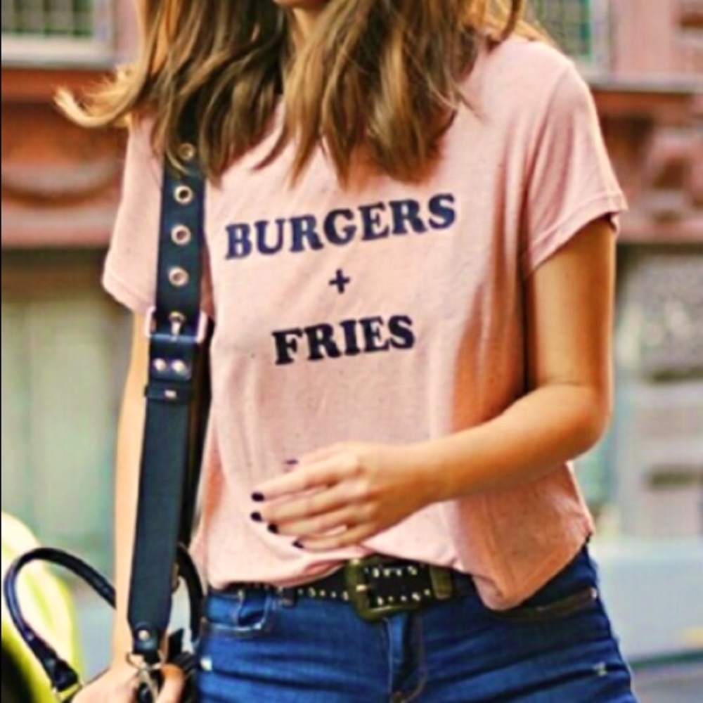 DIVIDEND Pink Burgers and Fries T-Shirt